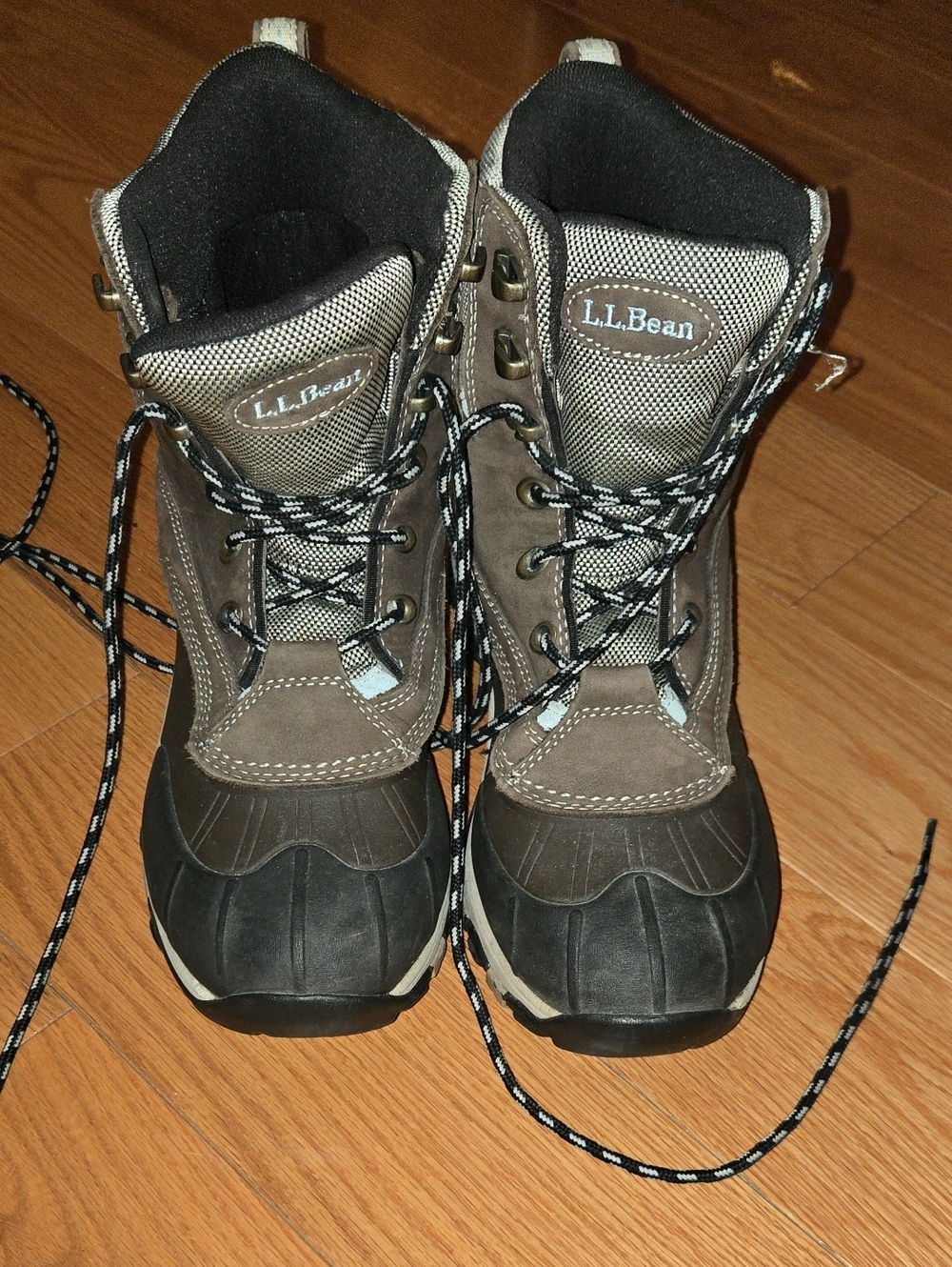 L.L.Bean Brown and Black Waterproof Women's Winter Boots Size 8.5 TEK 2.5